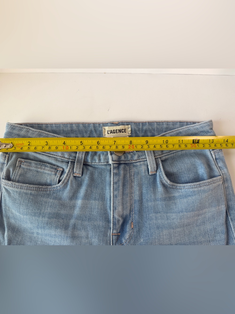 L'AGENCE Light Blue High-Rise Flare Jeans - Picture 6 of 9
